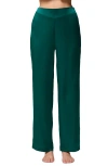 Simone Perele Love Me Silk Lounge Pants In Green