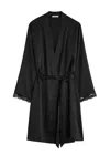 Simone Perele Simone Pérèle Love Me Silk-satin Robe In Black