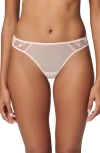 SIMONE PERELE MARTHE EMBROIDERED MESH TANGA