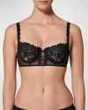 Simone Perele Mystic Underwire Embroidered Mesh Demi Bra In Black