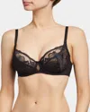 Simone Perele Promesse Full Cup Lace Underwire Bra In Gray