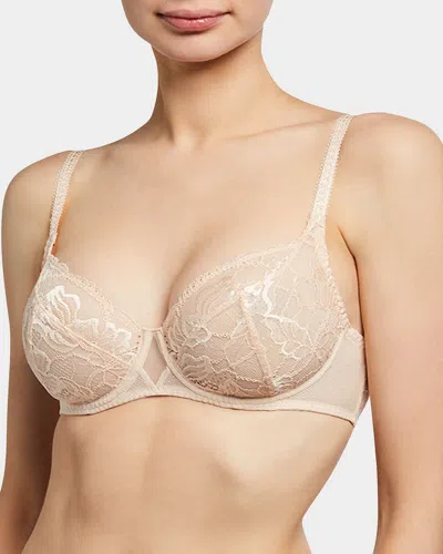 Simone Perele Promesse Full Cup Lace Underwire Bra In Pink