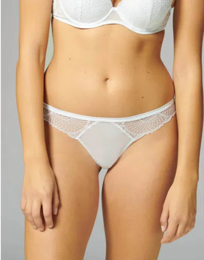 Simone Perele Reflet Tanga In White