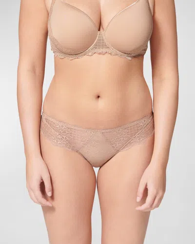 Simone Perele Reve Scalloped Lace Bikini Brief In Gold