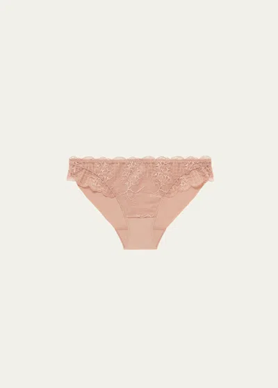 Simone Perele Reve Scalloped Lace Bikini Brief In Nude