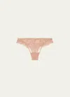 Simone Perele Reve Scalloped Lace Tanga In Nude