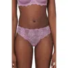 Simone Perele Reve Scalloped Lace Tanga In Glamorous Mauve