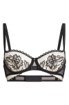 Simone Perele Romance Underwire Sheer Demi Bra In Black