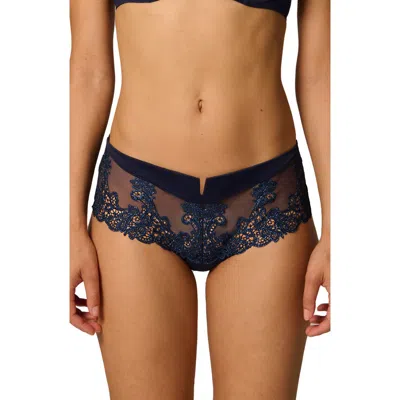 Simone Perele 'saga' Embroidered Boyshort Briefs In Animal Print