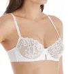 Simone Perele Saga Embroidered Demi Cup Bra In White In White