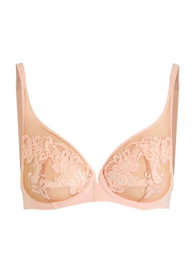 Simone Perele Simone Pérèle Saga Guipure-lace Underwired Bra In Light Pink