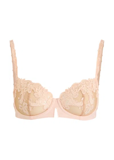 Simone Perele Simone Pérèle Saga Guipure Lace Underwired Bra In Light Pink
