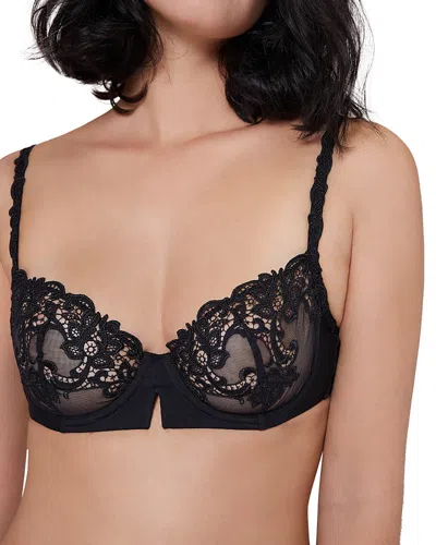 SIMONE PERELE SAGA LACE MESH DEMI BRA,15C330