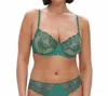 Simone Perele Saga Sheer Demi Bra In Garden Green In Green