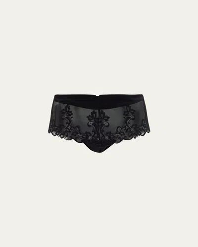 Simone Perele Saga Tattoo Lace Boyshorts In Black