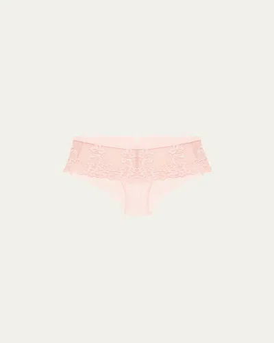 Simone Perele Saga Tattoo Lace Boyshorts In Pink Nude