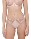 Simone Perele Saga Lace Thong In Pink Nude