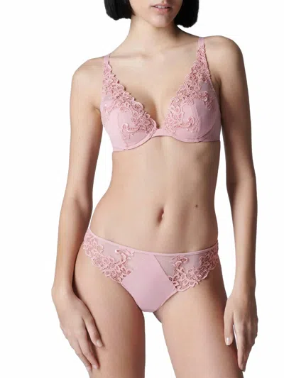 Simone Perele Saga Triangle Push Up Bra In Verona Pink In Multi
