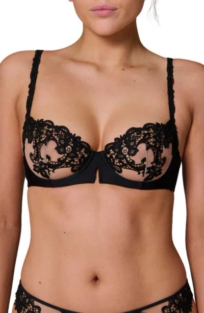 Simone Perele Saga Underwire Demi Bra In Tatoo Noir