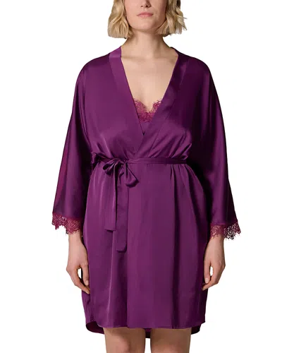 Simone Perele Satin Secrets Kimono Robe In Multi