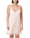 Simone Perele Satin Secrets Lace Trim Chemise In Sakura Pink