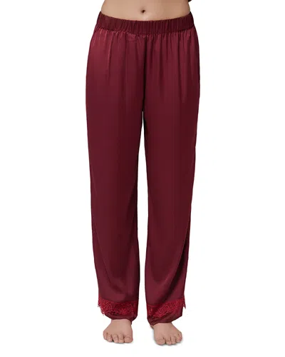 Simone Perele Satin Secrets Lounge Pants In Spinel Red