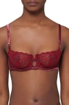 Simone Perele Karma Underwire Lace Demi Bra In Brown