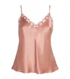 Simone Perele Silk-blend Love Me Tank Pyjama Top In Gold
