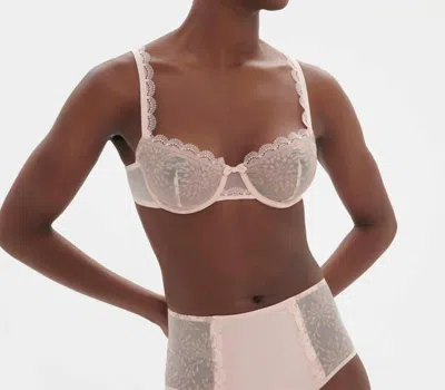 Simone Perele Singuliere Sheer Demi Bra In Petal Powder