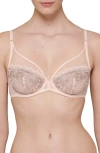 Simone Perele Simone Pérèle Singuliere Embroidered Underwired Bra In Petal Powder