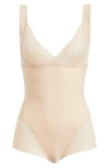 Simone Perele Subtile Shaper Bodysuit In Peau Rose