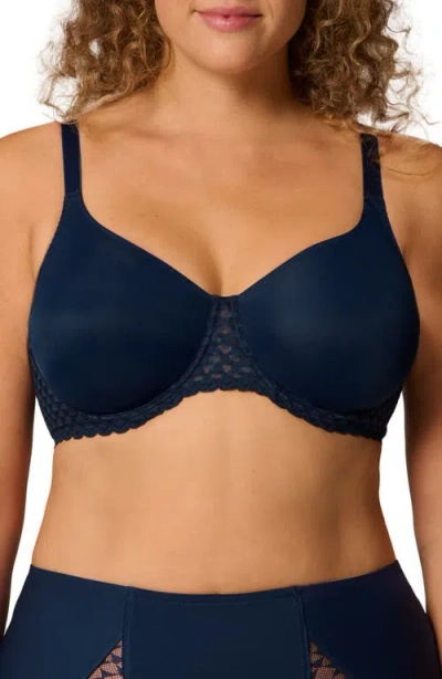 Simone Perele Subtile Underwire Minimizer Bra In Blue