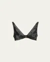 Simone Perele Symphonie Embroidered-trim Satin Bralette In Black