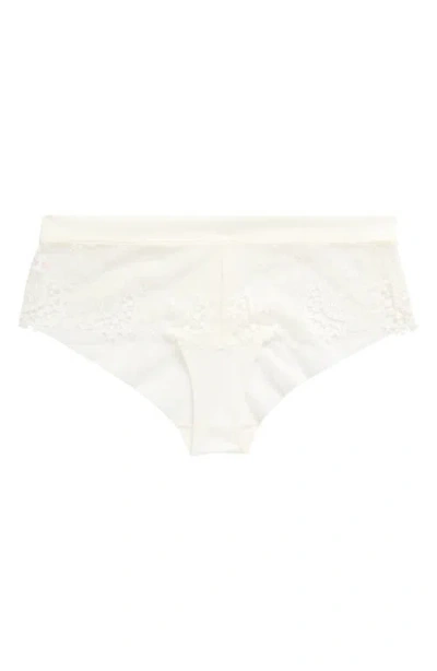 Simone Perele Wish Embroidered Boyshorts In Ivory