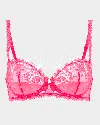 Simone Perele Wish Lace Demi Cup Bra In Fabulous Pink