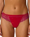 Simone Perele Wish Lace-side Thong In Multi