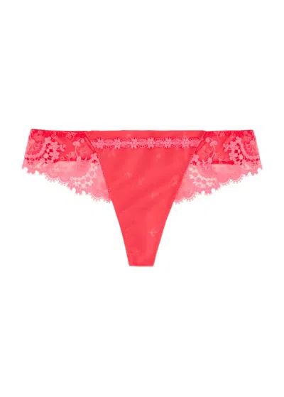 Simone Perele Simone Pérèle Wish Satin Thong In Pink