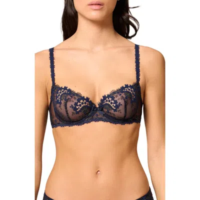 Simone Perele Wish Underwire Demi Bra In Blue