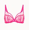 Simone Perele Women's Intrigue Full Coverage Plunge In Disco Pink In Multi