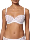 Simone Perele Women's Wish Embroidered Demi Bra In Cristal White