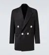 Simone Rocha Double-breasted Blazer With Daisy Embroidery In Black