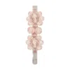 Simone Rocha Mini Flower Hair Clip  Brass Pink In Red