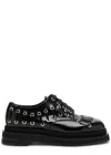 Simone Rocha Heart Toe Leather Platform Brogues In Black