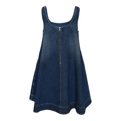 Simone Rocha A-line Denim Mini Dress In Blue