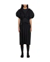 Simone Rocha Black Ruffle Midi Dress In Black