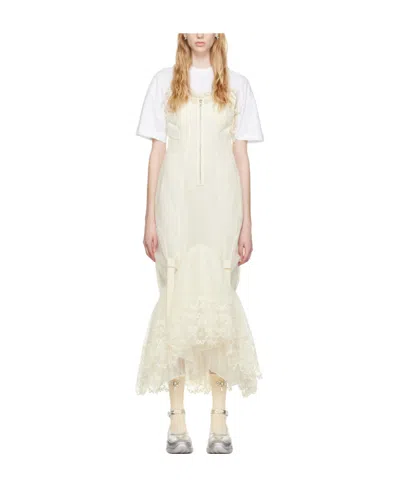 Simone Rocha A Zipper-fitting Extra-long Dress In White