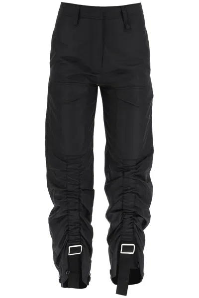 Simone Rocha Adjustable Satin Cargo Pants Women In Black