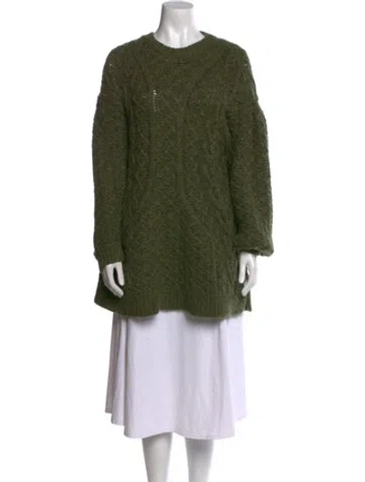 Pre-owned Simone Rocha Alpaca Crew Neck Sweater In Green