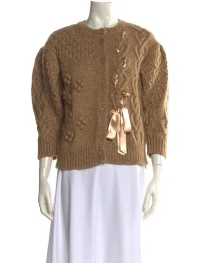 Pre-owned Simone Rocha Alpaca Crew Neck Sweater In Neutral