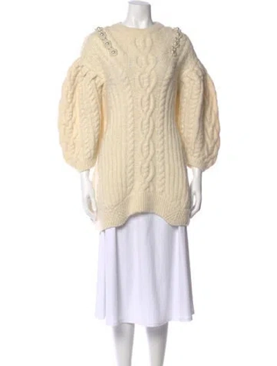 Pre-owned Simone Rocha Alpaca Crew Neck Sweater In Neutral